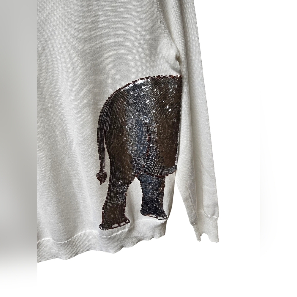 Sparkle City Wrap-Around Elephant Sweater Sz. M NWT - Picture 4 of 8